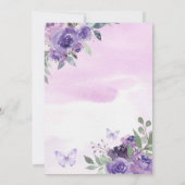 Invitation Purple Floral Butterfly Girl première sainte commu (Dos)