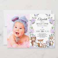 Purple Floral Forêt sauvage Un Anniversaire fête