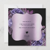 Invitation Purple Floral Gothic serez-vous ma servante d'honn (Dos)
