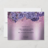 Invitation Purple Floral Gothic serez-vous ma servante d'honn (Dos)