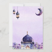 Invitation Purple Floral Islam Eid Iftar Dîner (Dos)