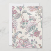 Invitation Purple Floral Pattern Parti de Graduation (Dos)