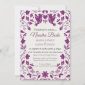 Invitation Purple Floral Romantic Aesthetic Spanish Wedding (Devant)