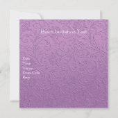 Invitation Purple Floral Silver 18e fête d'anniversaire (Dos)