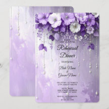 Purple Flowers Rehearsal Dinner