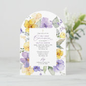 Invitation Purple Flowers, Yellow Flowers, First Communion (Debout devant)