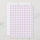 Invitation Purple Gingham Floral Tea For Two 2nd Birthday (Dos)