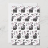 Invitation Purple Girl Éffrayant Fantôme Baby shower d'Hallow (Dos)