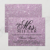 Invitation - Purple Glit Futur Mme Fête des mariée (Devant / Derrière)