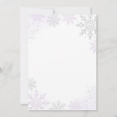 Invitation Purple Glitter Snowflake 1st Birthday (Dos)
