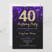 Invitation Purple Gold 40e anniversaire (Devant)