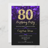 Invitation Purple Gold 80e anniversaire (Devant)