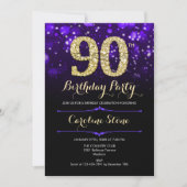Invitation Purple Gold 90e anniversaire (Devant)