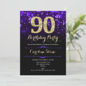 Invitation Purple Gold 90e anniversaire (Debout devant)