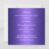 Invitation Purple & Gold Abstrait (Dos)