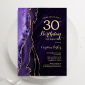 Invitation Purple Gold Agate 30e anniversaire