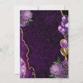 Invitation Purple Gold Agate 80e anniversaire (Dos)