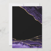Invitation Purple Gold Agate Anniversaire N'importe quel âge (Dos)