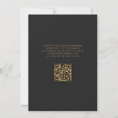 Invitation Purple Gold Agate QR Code 50e anniversaire (Dos)