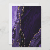 Invitation Purple Gold Agate Surprise 50e anniversaire (Dos)