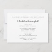 Invitation Purple Gold Casquette Tassel Graduation Party (Dos)