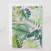 Invitation Purple Gold Dinosaur fille Anniversaire (Dos)