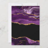 Invitation Purple & Gold Enregistrer la date (Dos)