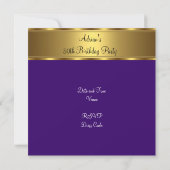 Invitation Purple & Gold Fabulous 50th Birthday Party Event (Dos)