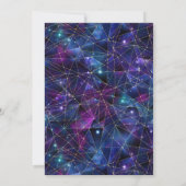 Invitation Purple & Gold Midnight Crystal Galaxy Quinceanera (Dos)