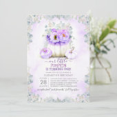 Invitation Purple Gold Parties scintillant Petit Citrouille A (Debout devant)