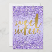 Invitation Purple & Gold Parties scintillant Sweet 16 Invitat (Dos)