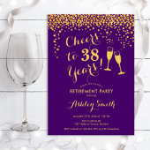 Invitation Purple Gold Retraite Party