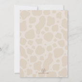 Invitation Purple Gold Saint Vache Boho Pampas Baby shower fi (Dos)