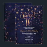 Invitation Purple & Gold Stars Celestial Sky Sweet 16 Party<br><div class="desc">Customisez les deux côtés comme vous voulez,  pour n'importe quel événement.</div>