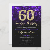 Invitation Purple Gold Surprise 60e anniversaire (Devant)