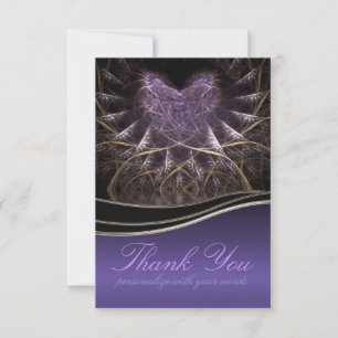 Invitation Purple Goth Heart Merci Note