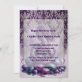 Invitation Purple Gothic Dragon Birthday Party Bash (Dos)