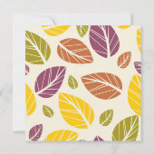 Invitation Purple Green Feuilles 40e anniversaire de fête Inv (Dos)