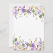Invitation Purple Green Floral Bridesmaids Brunch Party (Dos)