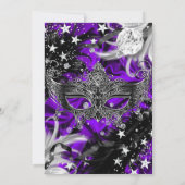 Invitation Purple Halloween Magique Night Masquerade Party (Dos)