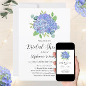 Invitation Purple Hydrangea Bouquet Fête des mariées botaniqu