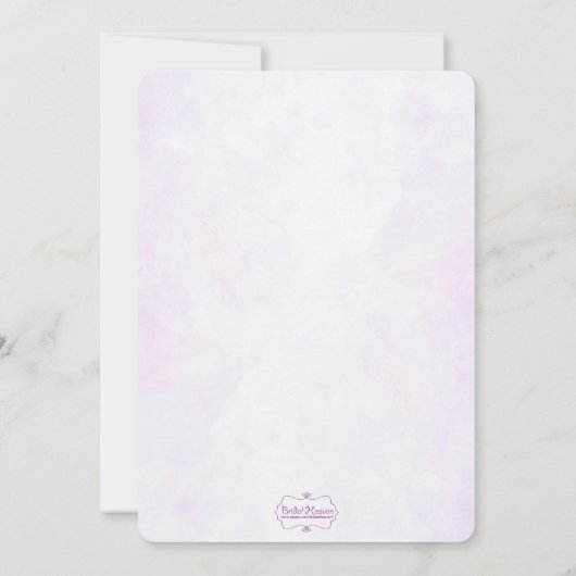 Invitation Purple Hydrangeas Mariage (Dos)