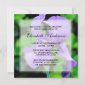 Invitation Purple Iris Flowers 90e fête d'anniversaire (Devant)