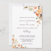 Invitation Purple Jaune Blush Automne Mariage Floral (Devant)