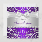 Invitation Purple Joli Arc Diamant Étincelant Éperceur Douce  (Devant)