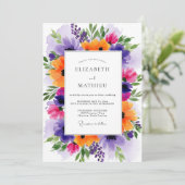 Invitation Purple Jubilant Spring Wedding (Debout devant)