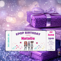 Purple KPOP Birthday Concert Ticket