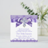 Invitation Purple Lace Cross (Debout devant)