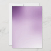 Invitation PURPLE LACE Florale ÉLÉGANT MARIAGE MODERNE (Dos)