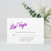 Invitation Purple Las Vegas Étincelles Mariage RSVP (Debout devant)